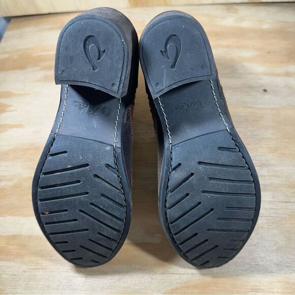 Olukai Brown Leather and Suede Ankle Boots Women’s Size 7 - Picture 7 of 8